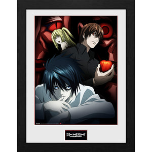 Death Note Light, L, & Misa Framed Poster Print 12" x 16"